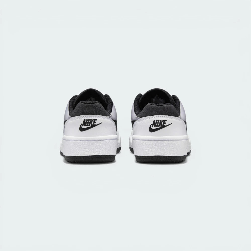 Focusing on the Nike Air-inspired heel branding and the padded ankle collar.
