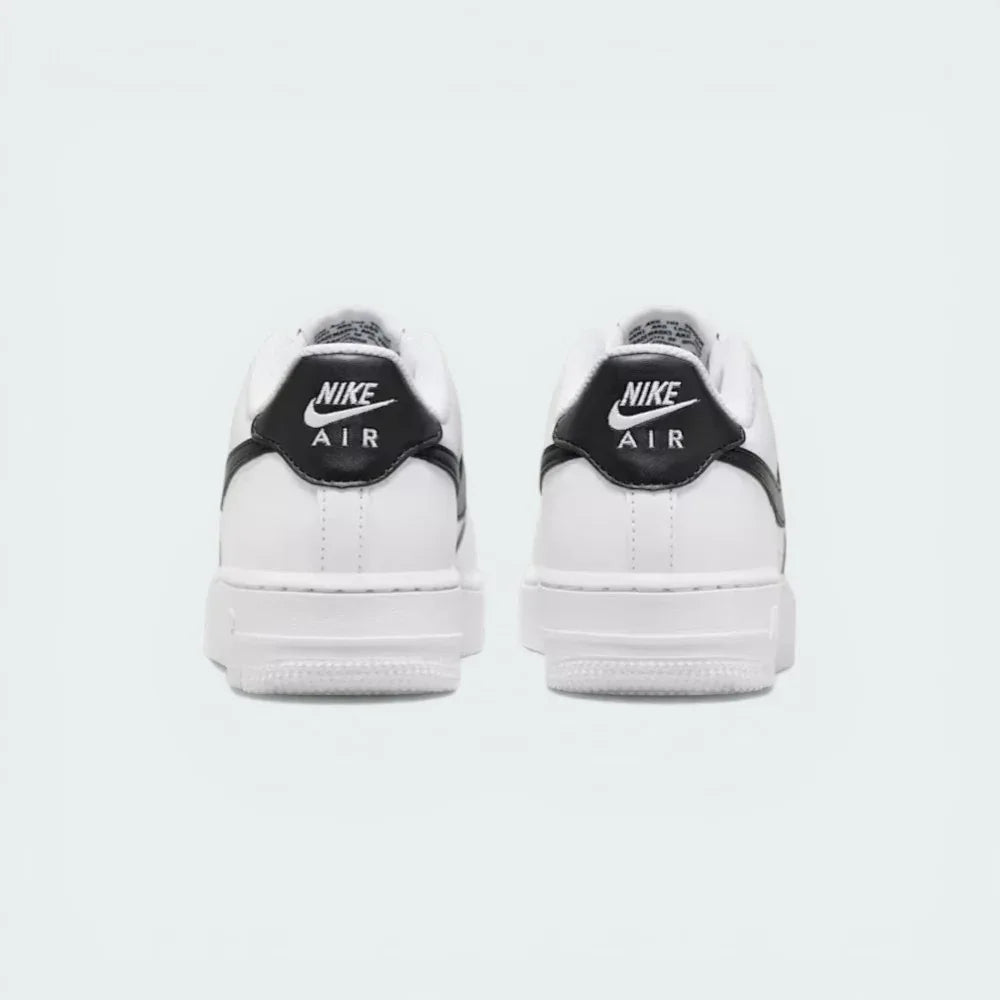 Rear view focusing on the black heel tab with the white "Nike Air" embroidered branding.