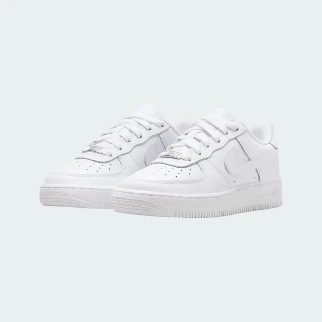 Nike Air Force 1 Leather Kids White Trainers FV5951 111