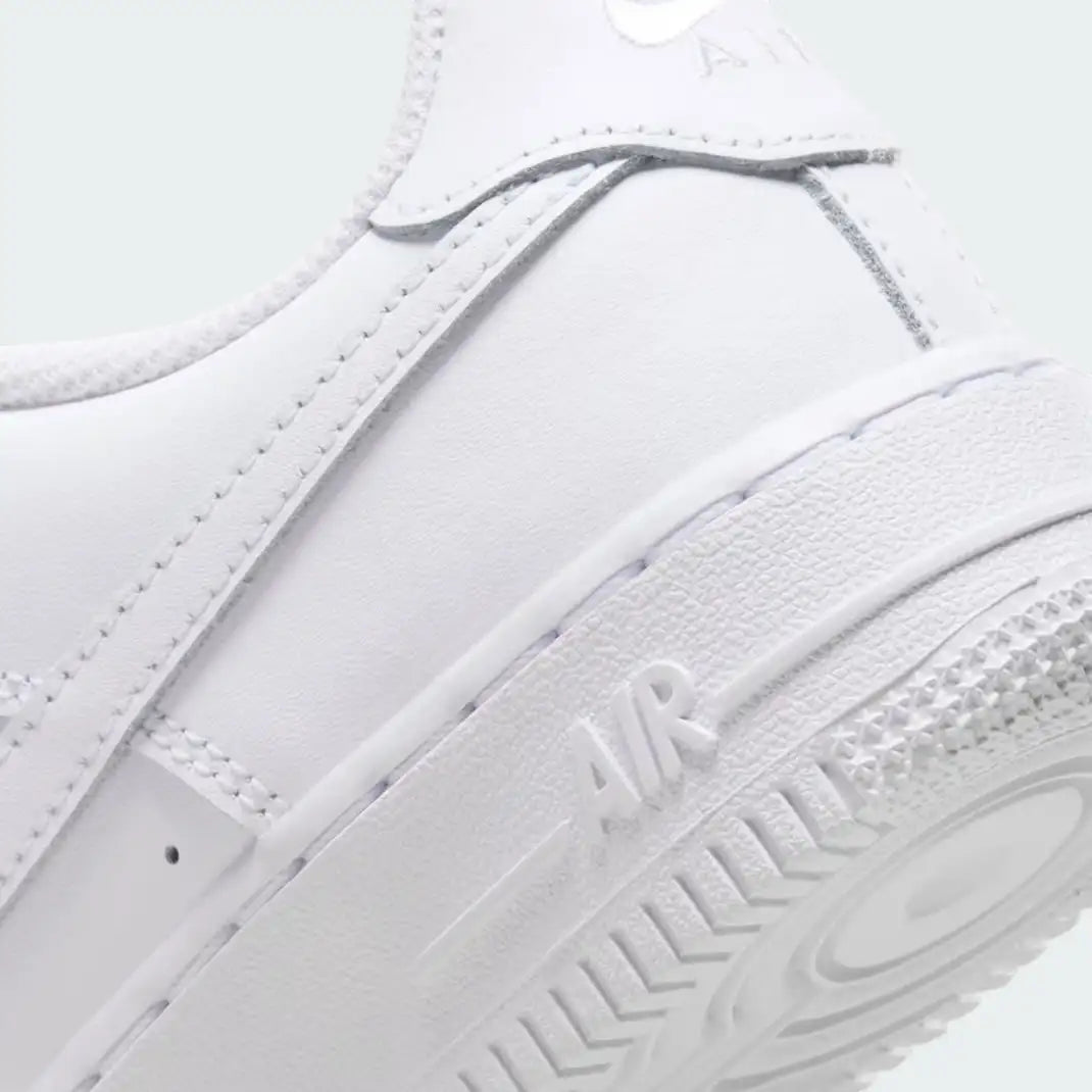 Nike Air Force 1 Leather Kids White Trainers FV5951 111
