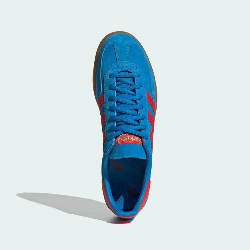 Top view of adidas Handball Spezial Men's trainers showing lace layout, tongue branding, and silhouette
