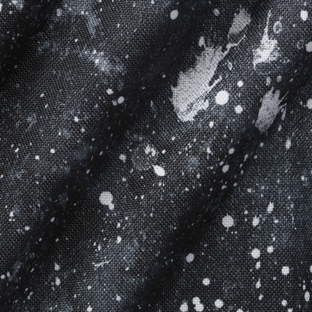 Close-up of black fabric with white speckles