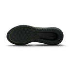 Bottom-down view of the dark rubber outsole, showcasing the multi-directional traction pod pattern and embedded Nike Swoosh.