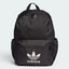 Black Adidas backpack on a light gray background
