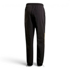 Adidas Tolima 02 Men's Track Pants in black nylon, back view showcasing the plain design and the fit.
