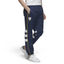Adidas Arsenal 91-93 Track Pants Men's in collegiate navy, front view showing elastic waistband, red 3-Stripes down the legs, and embroidered Arsenal FC crest.