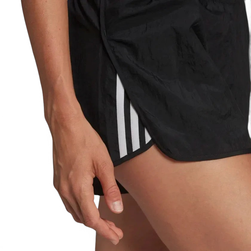 adidas Adicolor 3-Stripes Women's Shorts GN2885 side profile showing length and stripe placement