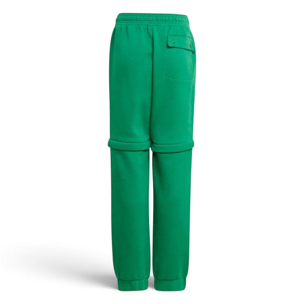 adidas x LEGO Kids' Fleece Track Pants GN6803 back view showing elastic waistband and rear panel
