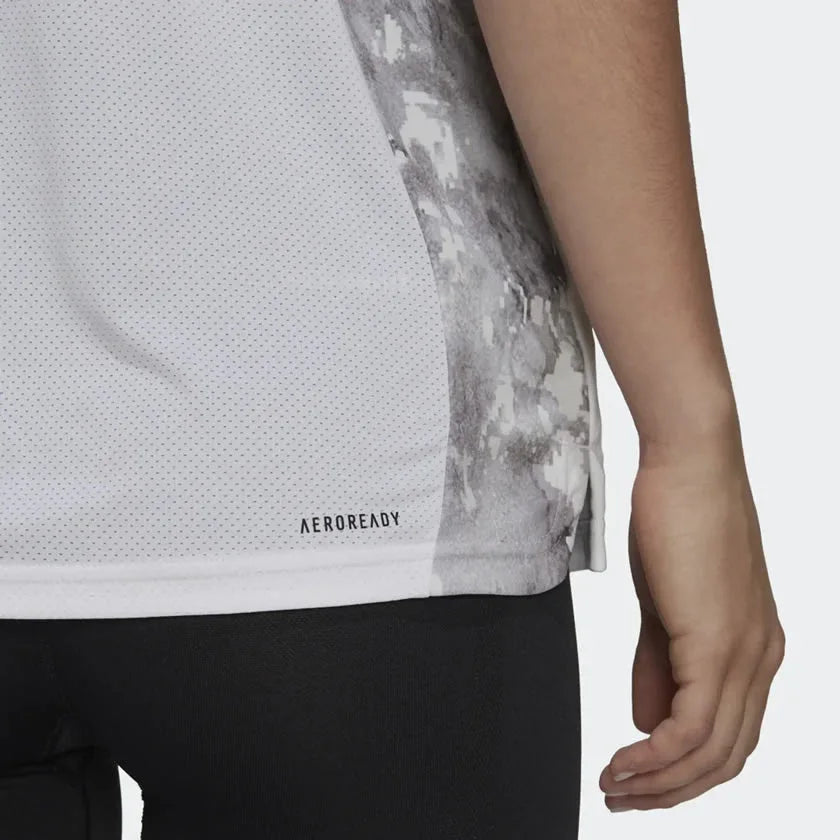 Adidas Women's AEROREADY D2M Racerback Tank Top - White GS6344