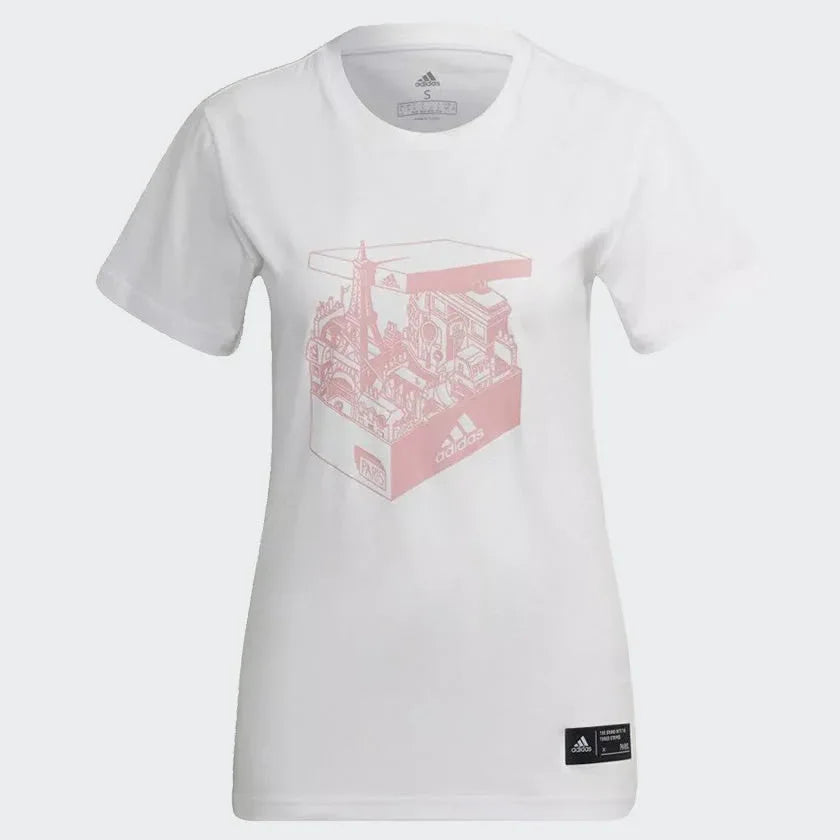 Adidas Women's Paris Shoebox Graphic Tee GT2173