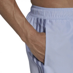 adidas Classic 3-Stripes Men's Swim Shorts GU0322 side profile showing stripes placement and classic silhouette