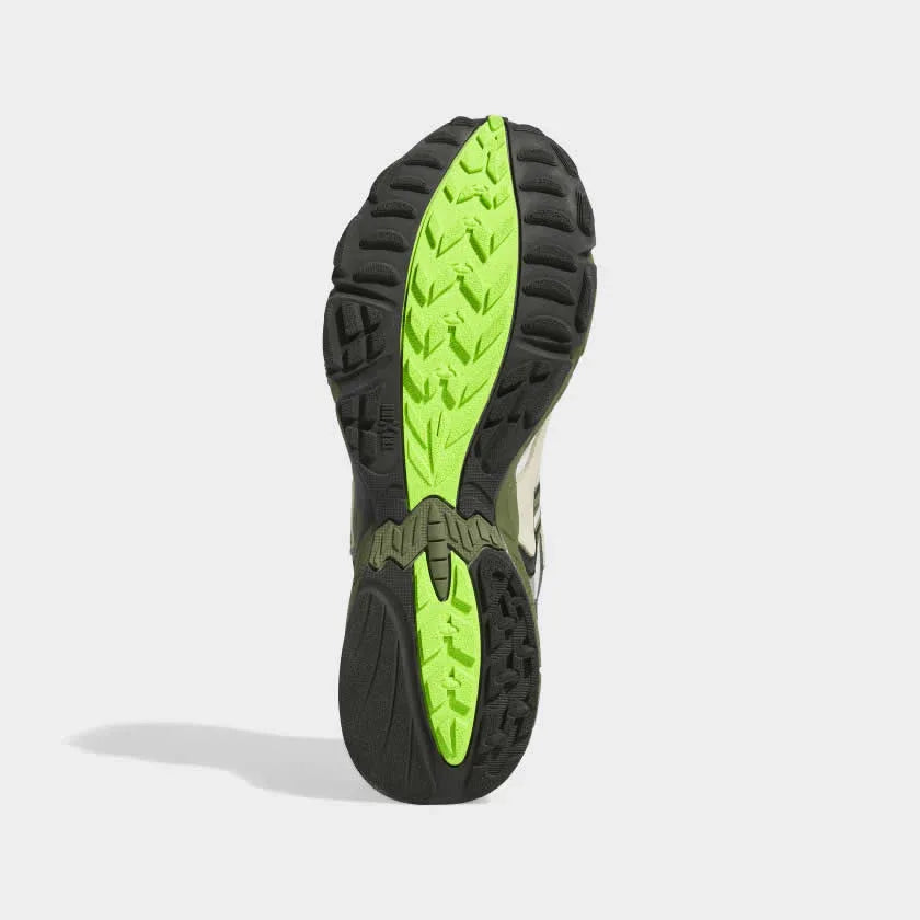 View of the outsole of the Adidas x Ivy Park Savage V4 sneakers, showing the durable rubber sole and traction pattern.