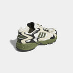 Rear view of the Adidas x Ivy Park Savage V4 sneakers, focusing on the structured heel and Ivy Park branding.