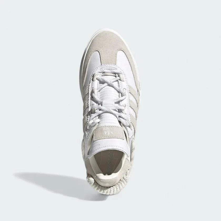 Top-down view of Adidas x Ivy Park Super Sleek 72 Women's sneakers highlighting laces and Ivy Park branding