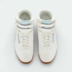 Top-down view of the Chalk leather trainers, highlighting the clean toe box and the iconic double-strap lacing system.