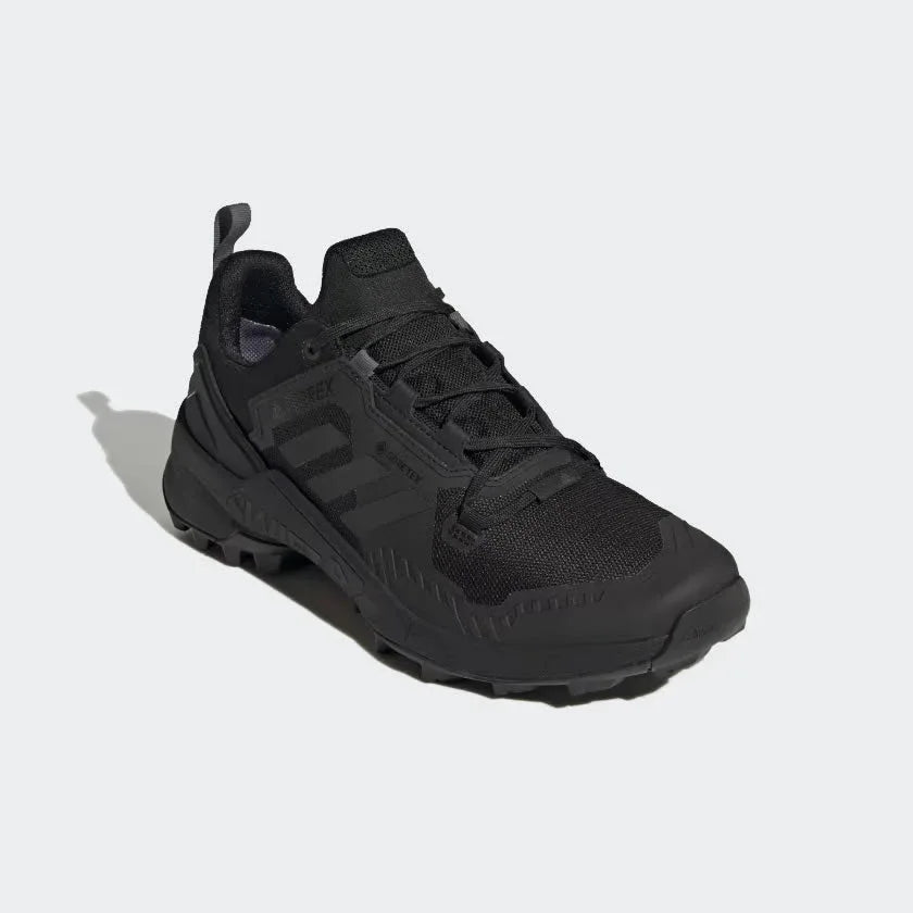 adidas Terrex Swift R3 Gore-Tex Men's Trail Shoes GY6765 angled view highlighting reinforced toe cap, mesh overlays, and midsole cushioning