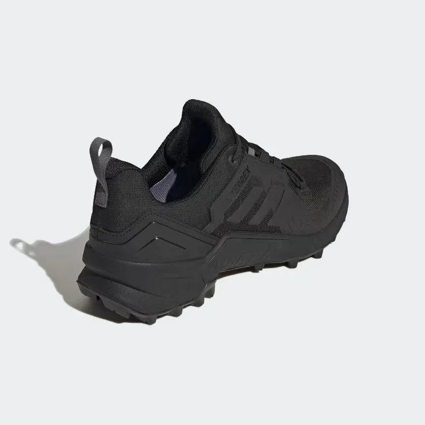 adidas Terrex Swift R3 Gore-Tex Men's Trail Shoes GY6765 back view showing heel pull tab, collar padding, and stabilising heel structure