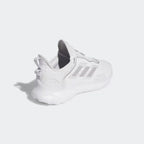 Rear view of the Adidas Web Boost Men's running shoes, focusing on the structured heel and subtle branding.