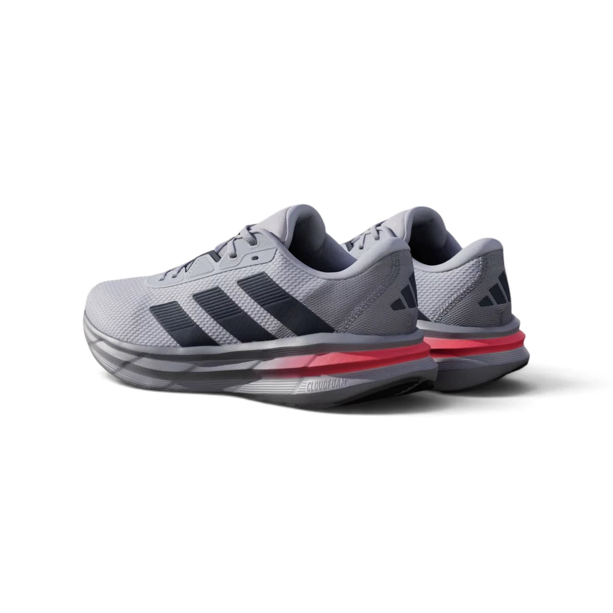 Rear-facing perspective focusing on the structured heel counter, supportive collar padding, and the curved rear profile of the Cloudfoam midsole.