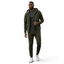 Nike NSW Optic Tracksuit in olive green, front view worn by a model showing the full-zip hoodie and matching tapered pants.