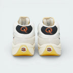 Rear view focusing on the modified heel logo featuring the Dee Brown dunk silhouette and the structured Chalk leather heel counter.