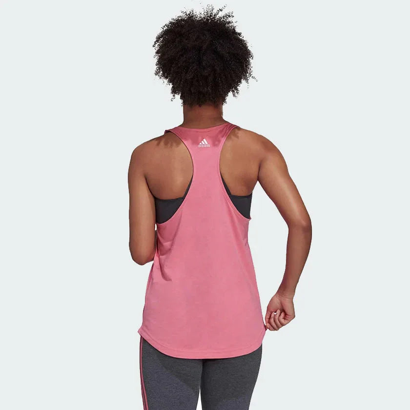 Adidas Women's Linear Loose Tank Top - Rose Tone H07757 Secondary image