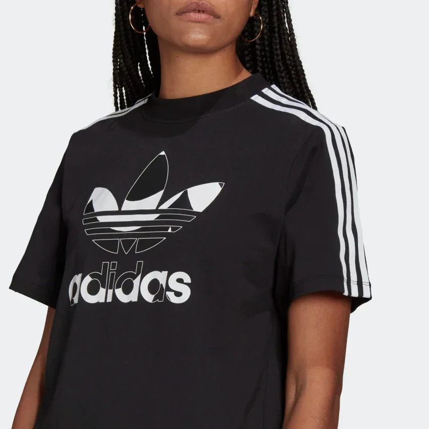 tradesports.co.uk Adidas Women's Marimekko Trefoil Print Infill Tee Dress H20487