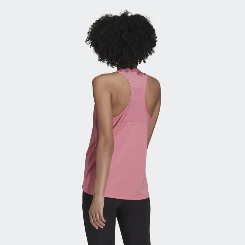 adidas Train Essentials Mesh Back Training Tank Top - Rose Tone H28818 Secondary image