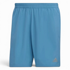 adidas Men's Run It Running Shorts H36473 front view showing blue fabric and adidas logo
