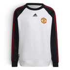 Focuses on the ribbed crewneck and the high-quality piqué texture.