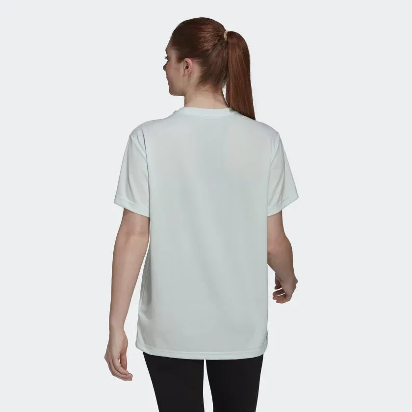 Adidas Women's AEROREADY D2M Boyfriend T-Shirt Ice Mint H65827 Secondary image