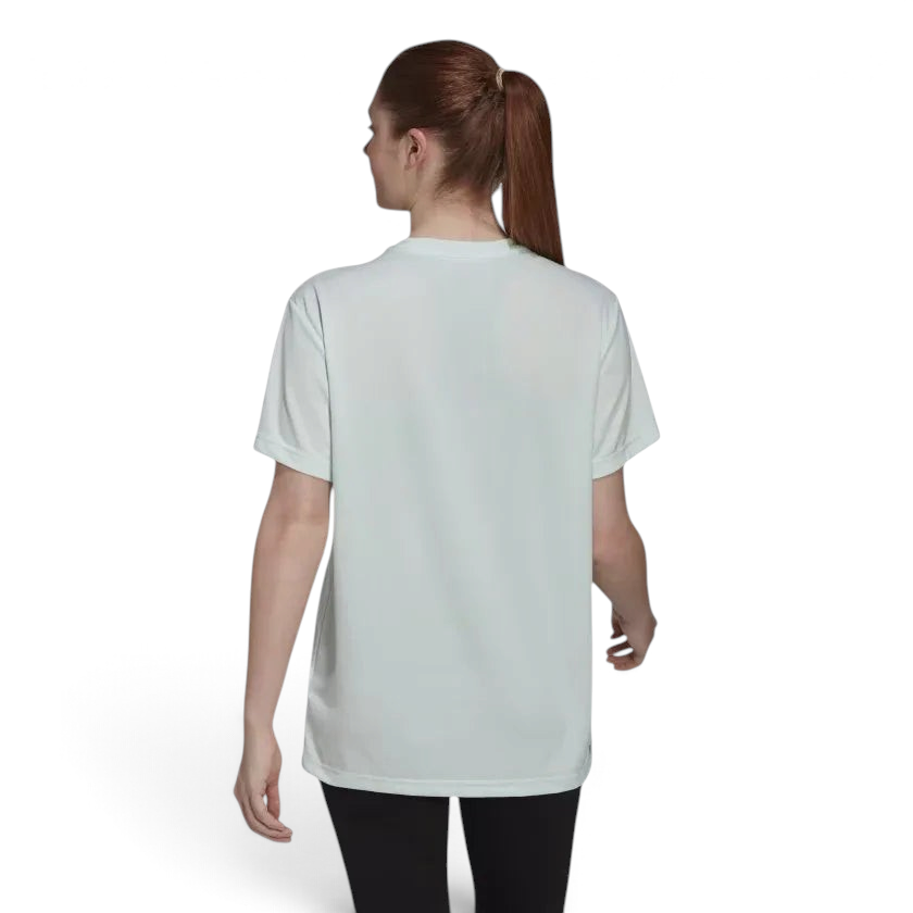 Adidas Women's AEROREADY D2M Boyfriend T-Shirt Ice Mint H65827 Secondary image