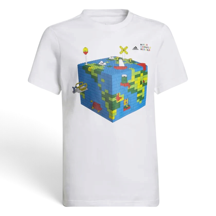 Adidas x LEGO® Juniors' Play Graphic T-Shirt White HA4041 Secondary image