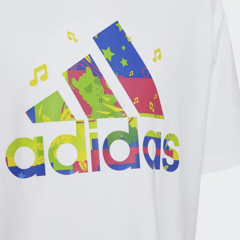 close up showing the graphic on the front of the shirt