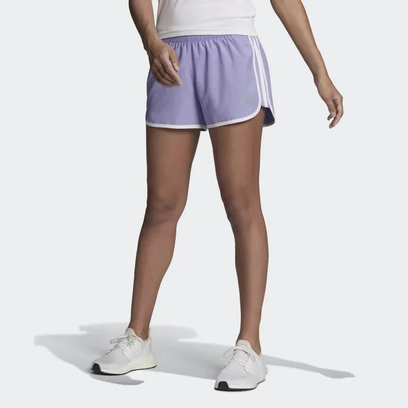 adidas Marathon 20 Women's Running Shorts HC1769 worn standing showing full fit and athletic styling Main image