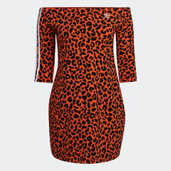 Adidas Originals Women's x Rich Mnisi Leopard Print Dress Plus Size