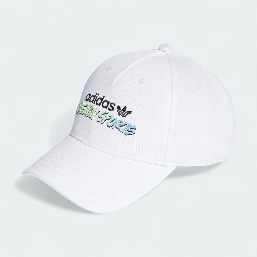 Adidas Adidas Originals Graphic Retro Baseball Cap in white, front view showing the hard, curved peak and embroidered branding on the crown.Retro Baseball Cap White Men's HD9754 Main image