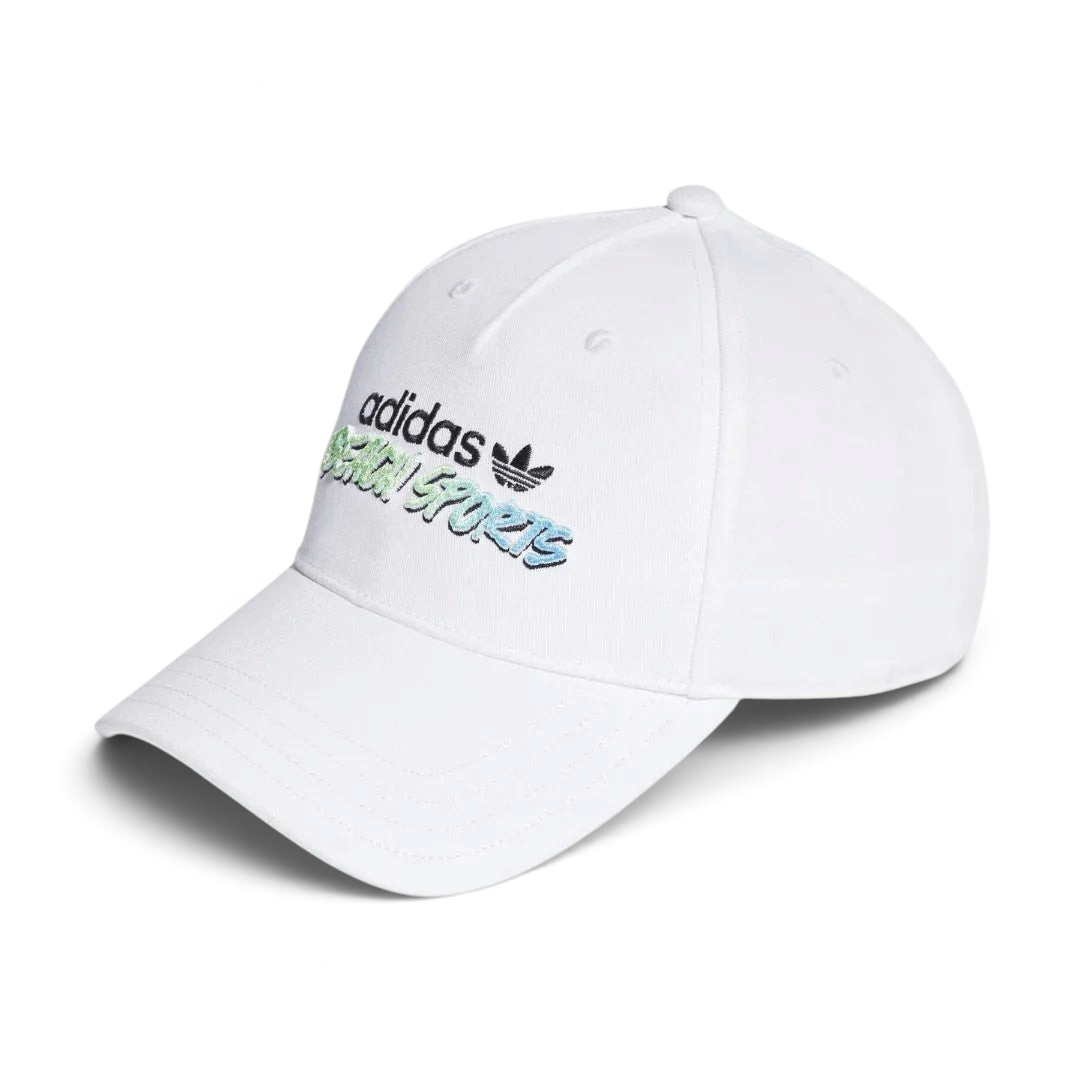 Adidas Adidas Originals Graphic Retro Baseball Cap in white, front view showing the hard, curved peak and embroidered branding on the crown.Retro Baseball Cap White Men's HD9754