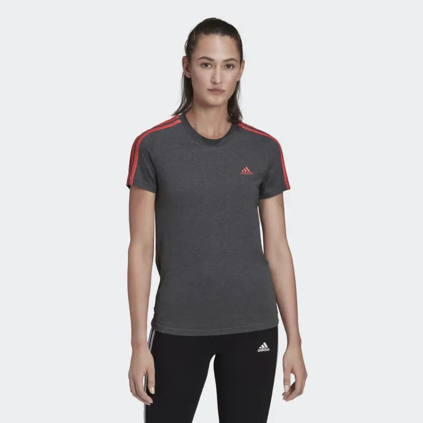 tradesports.co.uk Adidas Women's Slim Fit 3 Stripe T-Shirt HF7237