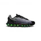 The Black and Volt Air Max Dn8, highlighting the eight pressurized Air tubes and the energy-radiating design lines.