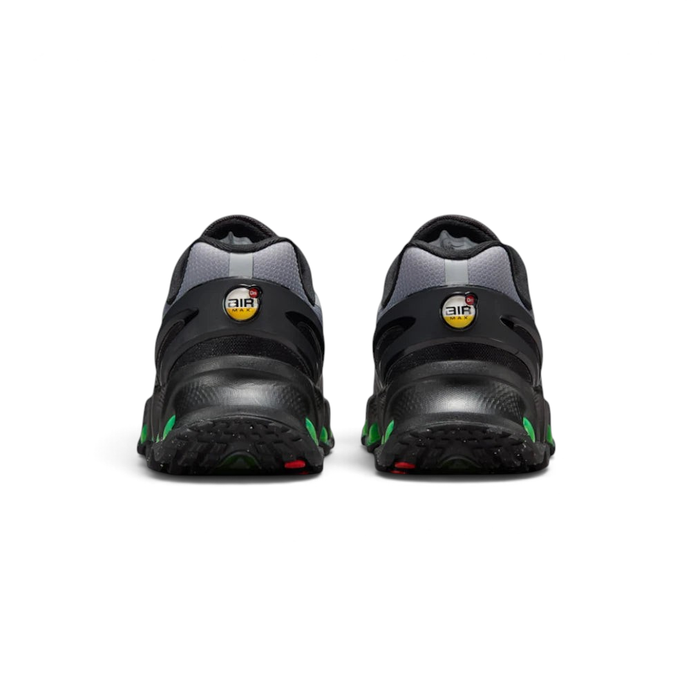 Focusing on the structured plastic heel clip and the glowing Volt accents within the Air system.