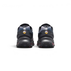Rear view focusing on the stacked multi-chamber Air units in Gym Red and the structured heel clip featuring the circular DN emblem.