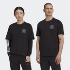 Highlighting the ribbed crewneck and chest graphic, showcasing the high-detail undulating artwork for a "locked-in" archival look.