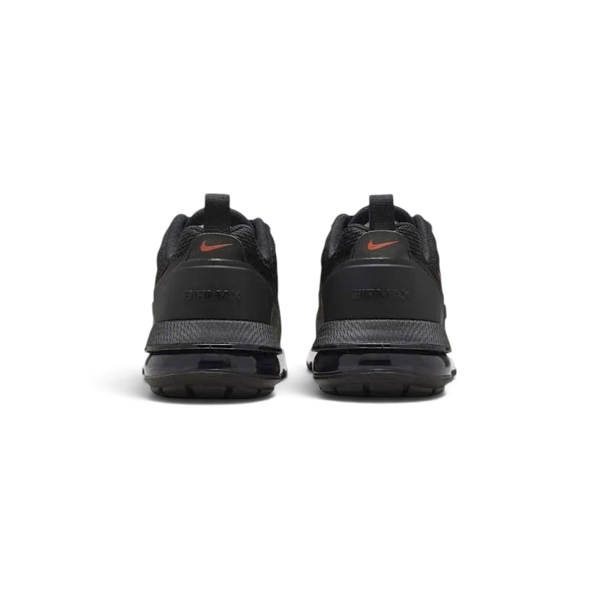 Rear view of the Nike Air Max Pulse Juniors' trainers, focusing on the prominent Max Air unit and heel branding.