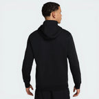 Focusing on the clean, seamless back panel and the structured hood construction.