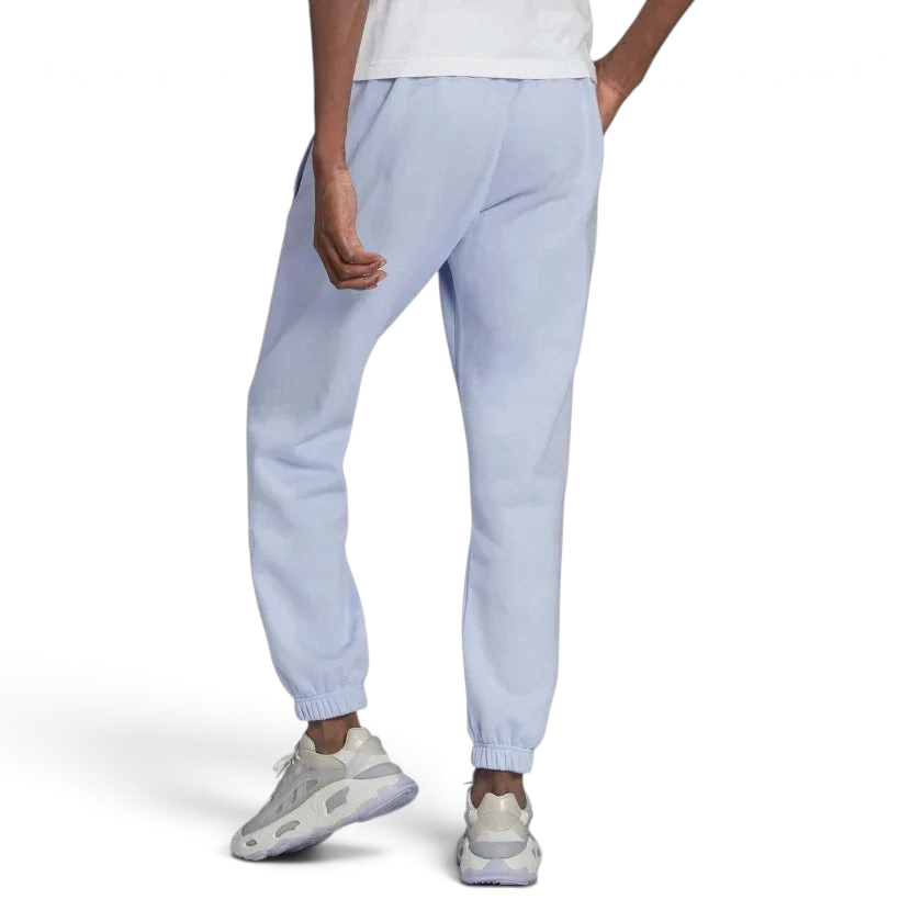 Adidas Trefoil Linear Men's Sweat Pants in violet, back view showcasing the plain design, ribbed cuffs, and comfortable fit.