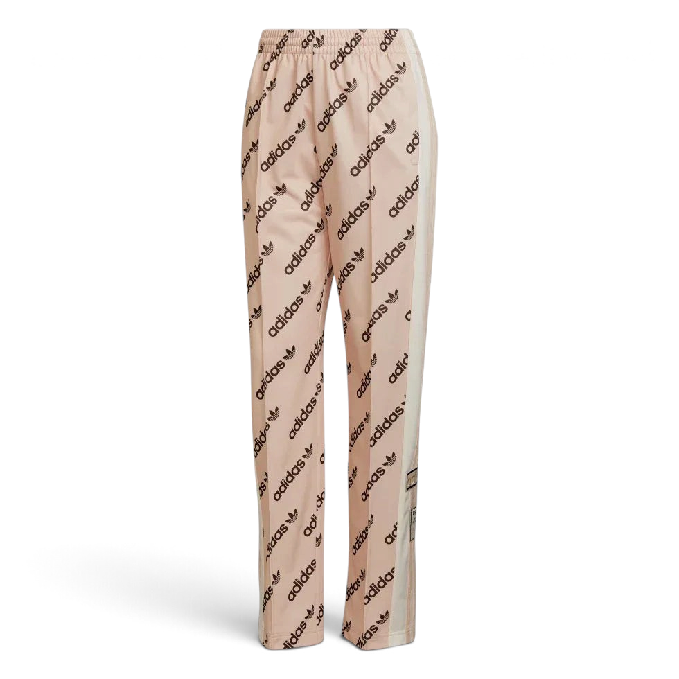 Trade Sports adidas Adibreak track pants in halo blush with allover monogram logo print and side snap buttons.