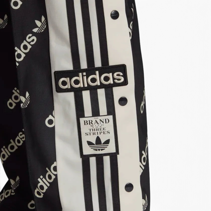 Close up of the branding of the adibreak pants