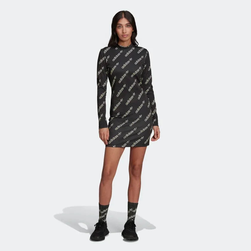 tradesports.co.uk adidas Women's Long Sleeve Monogram Dress HM4892 Main image