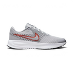 Trade Sports Nike Run Defy men's grey running trainers with a bright crimson swoosh and white foam midsole